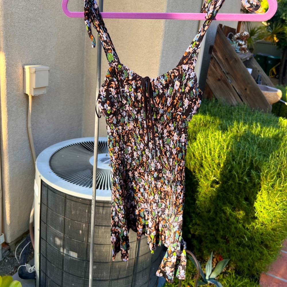 Skylar + Madison Black, Green, Blue and Pink Floral Sundress